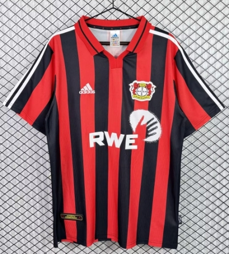 01/02 Retro Version Bayer 04 Leverkusen Home Red & Black Thailand Soccer Jersey AAA-811/503