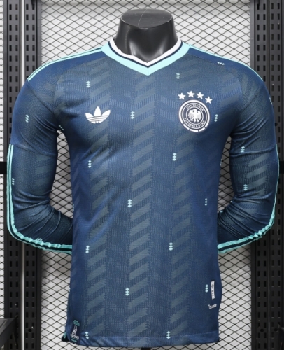 Player Version 2026/27 Germany Away Royal Blue LS Thailand Soccer Jersey AAA-888