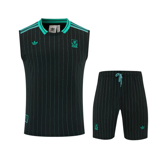 2025/26 Liverpool Black Thailand Soccer Training Vest Set-418