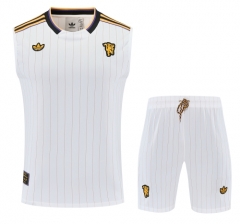 2025/26 Manchester United White Thailand Soccer Training Vest Suit-418