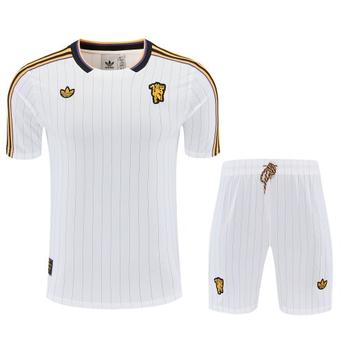 2025/26 Manchester United White Thailand Soccer Training Uniform-418