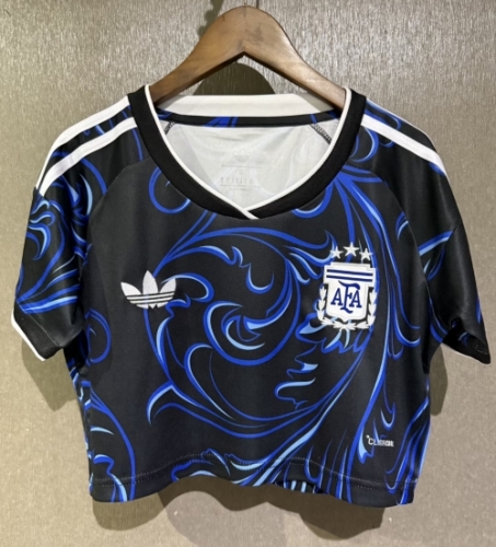 2026/27 Argentina Away Blue & Blue Female Thailand Soccer Short Style Jersey-308