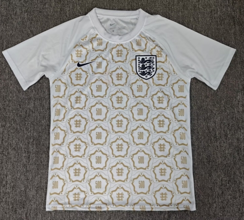 2026 Retro England White Soccer T-Shirts-BL/23