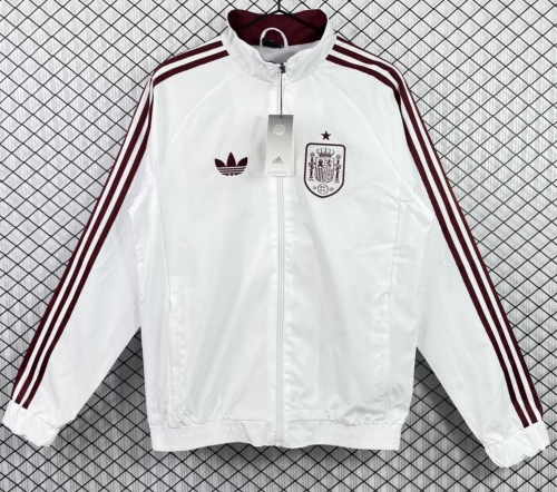2026/27 Spain White Windbreaker Hoodies Top-XH/503