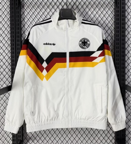 2026/27 Retro Germany White Windbreaker Hoodies Top-47