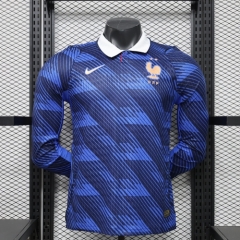Player Version 2026/27 France Home Blue LS Thailand Soccer Jersey AAA-888