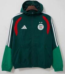 2026/27 Algeria Green Windbreaker Hoodies Top With Hat-66
