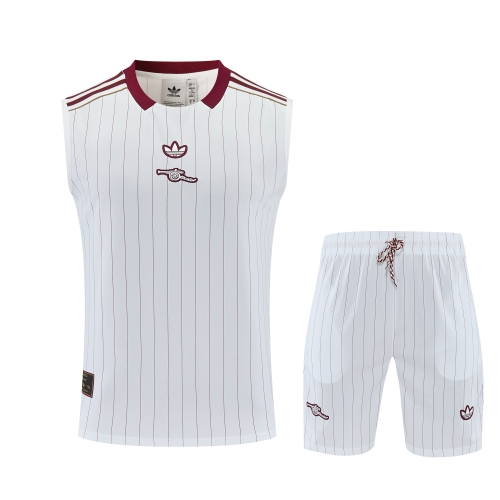 2025/26 Arsenal White Thailand Soccer Training Vest Set-418