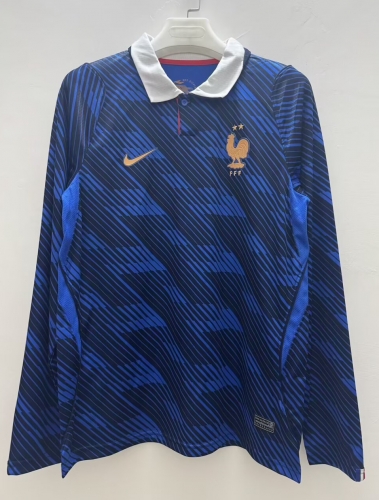 2026/27 France Home Blue LS Thailand Soccer Jersey AAA-410