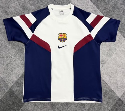 2026 Barcelona White Thickened Casual T-Shirts-47