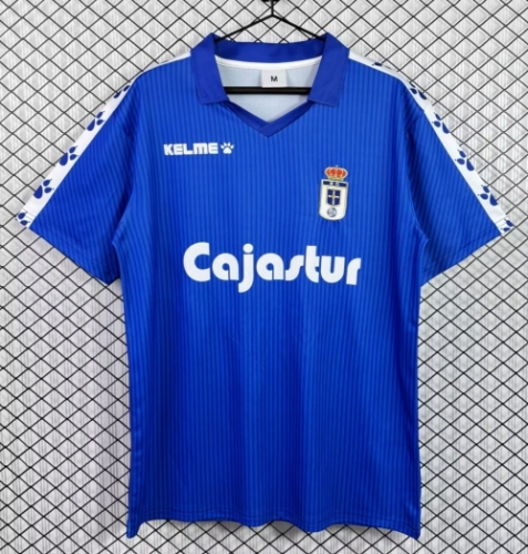 92/93 Retro Version Real Oviedo Home Blue Thailand Soccer Jersey AAA-503