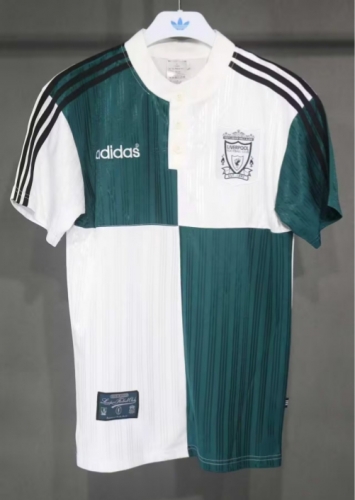 Player Retro Version 95/96 Liverpool Green & White Thailand Soccer Jersey AAA-703