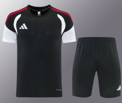 #AD12 Addia 2026/27 Black Shorts-Sleeve Tracksuit Uniform-LH