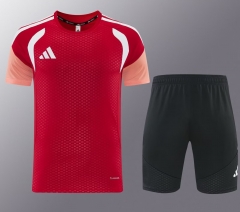 #AD12 Addia 2026/27 Red Shorts-Sleeve Tracksuit Uniform-LH