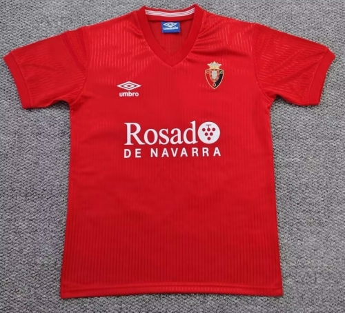 87/88 Retro Version CA Osasuna Home Red Thailand Soccer Jersey AAA-301
