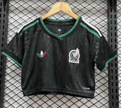 2026/27 Mexico Black Female Thailand Soccer Short Style Jersey-308