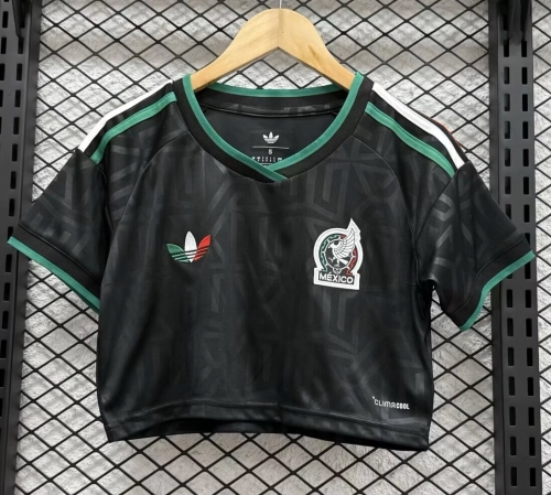 2026/27 Mexico Black Female Thailand Soccer Short Style Jersey-308