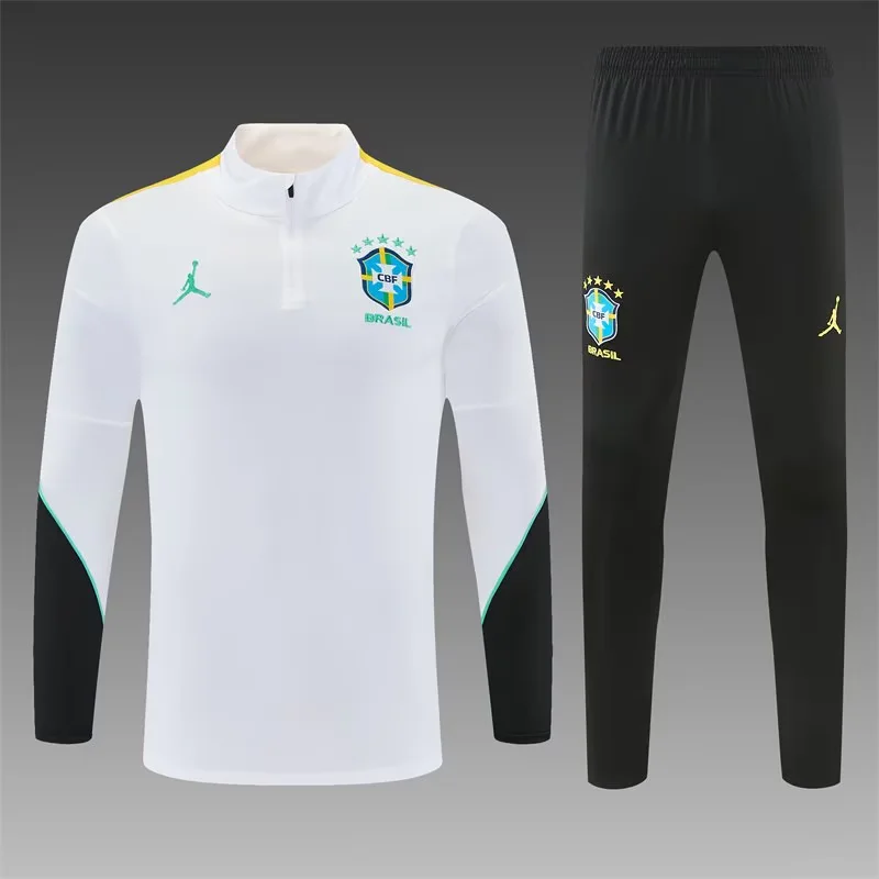 2026/27 Brazil White Thailand Soccer Tracksuit Uniform-801