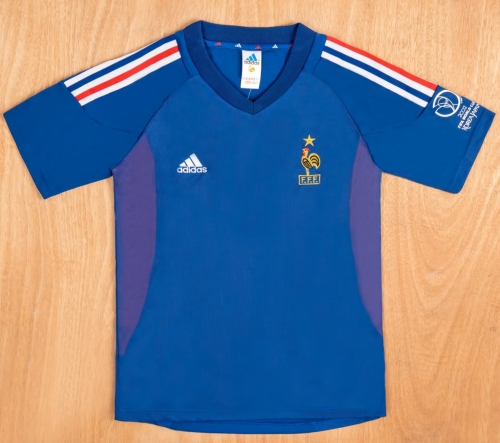 02 Retro Version France Home Blue Thailand Soccer Jersey AAA-522