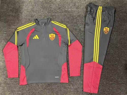 Kids 2026/27 Roma Black Kids/Youth Soccer Tracksuit Uniform-522