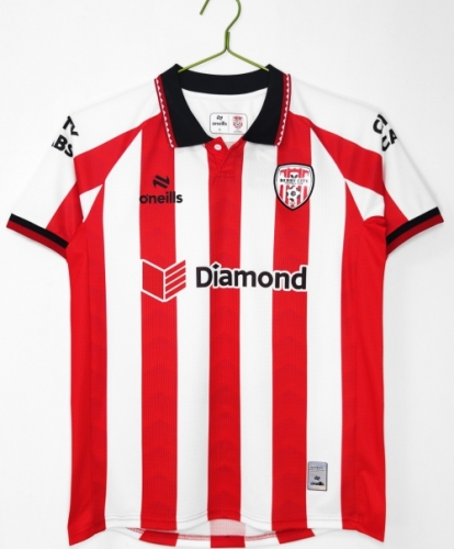 2026/27 Derry City Home Red & White Thailand Soccer Jersey AAA-710