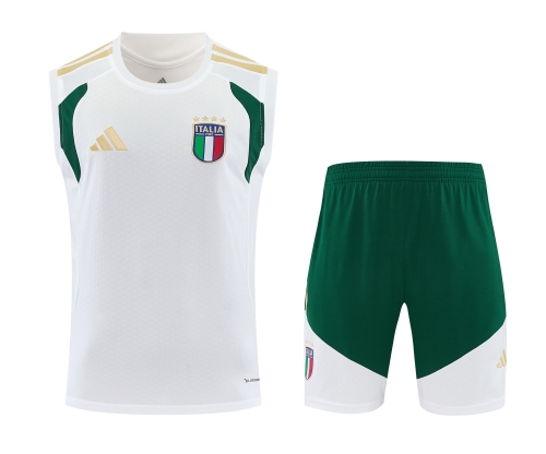 2026/27 Italy White Thailand Soccer Training Vest Set-418