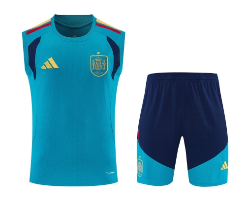 2026/27 Spain Blue Thailand Soccer Training Vest Set-418