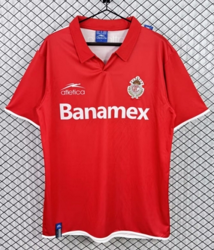 03/04 Retro Version Toluca FC Home Red Thailand Soccer Jersey AAA-503