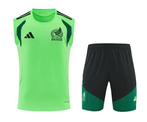 2025/26 Mexico Fluorescent Green Thailand Soccer Training Vest Suit-418