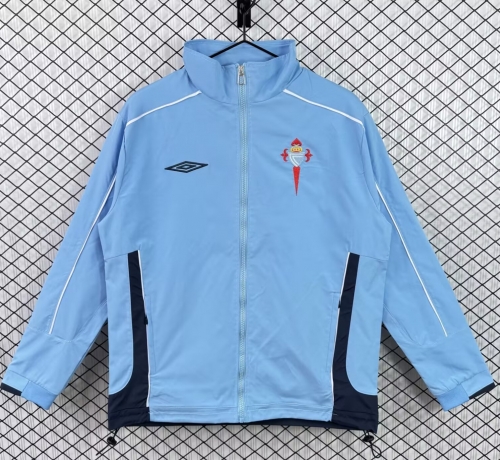 03/05 Retro Version RC Celta de Vigo Blue Windbreaker Hoodies Top-503