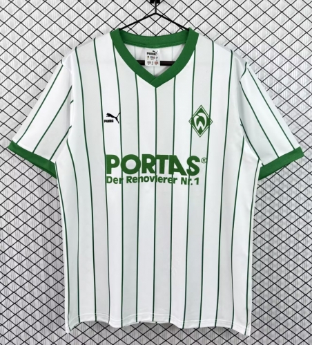 87/88 Retro Version SV Werder Bremen Home White Soccer Jersey AAA-503