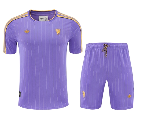 2025/26 Retro Manchester United Purple Thailand Soccer Training Uniform-418