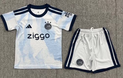 Kids 2026/27 Ajax 2nd Away Blue & White Kids/Youth Soccer Uniform-522/208/516
