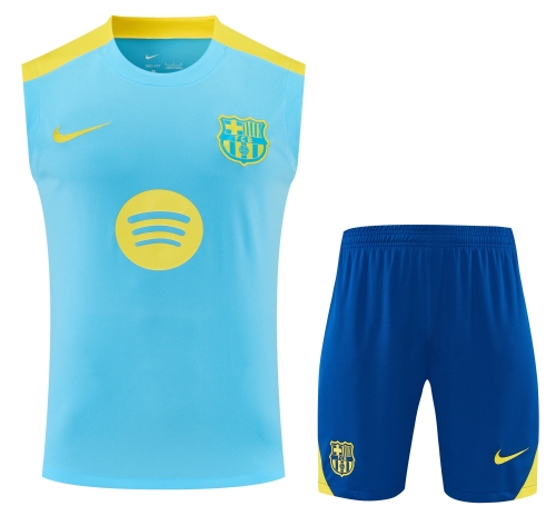 2025/26 Barcelona Blue Thailand Soccer Training Vest Suit-418