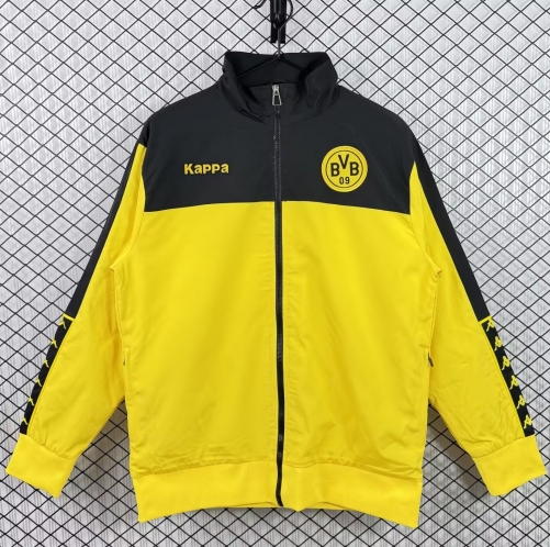 11/12 Retro Version Borussia Dortmund Yellow Windbreaker Hoodies Top-503