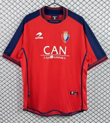 00/01 Retro Version CA Osasuna Home Red Thailand Soccer Jersey AAA-503