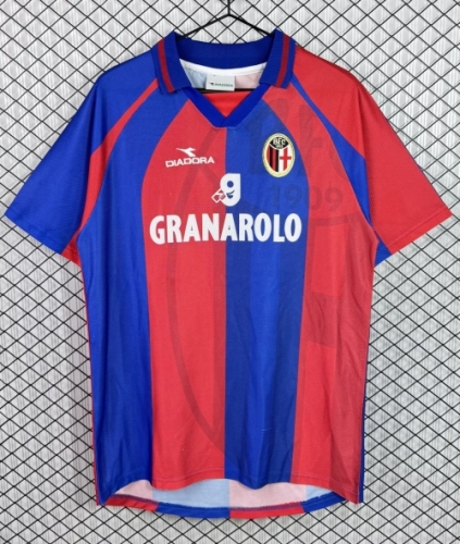 98/99 Bologna FC 1909 Home Black & Red Thailand Soccer Jersey AAA-503