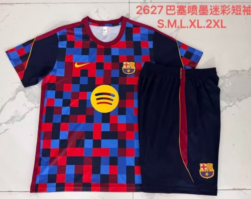 2026/27 Barcelona Red & Blue Shorts-Sleeve Thailand Soccer Uniform-801/815