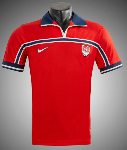 1998 Retro Version USA Away Red Thailand Soccer Jersey-1041