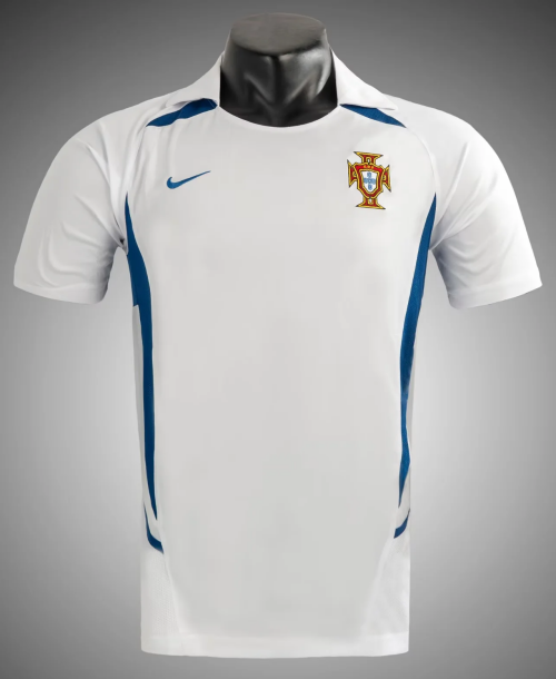 02 Retro Version Portugal Away White Thailand Soccer Jersey AAA-1041