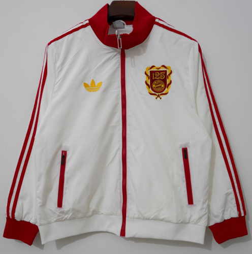 125th Commemorative Version Bayern Münche White Windbreaker Hoodies Top-66