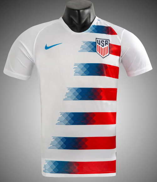 2018 Retro Version USA Home White Thailand Soccer Jersey-1041
