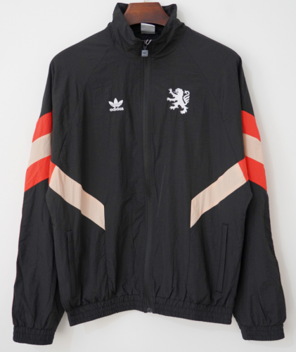 2025/26 Olympique Lyonnais Black Windbreaker Hoodies Top-66