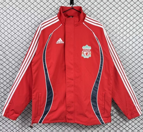 06/07 Retro Version Liverpool Red Windbreaker Hoodies Top-503