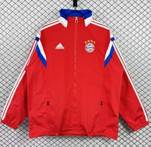 14/15 Retro Version Bayern Münche Red Windbreaker Hoodies Top-503