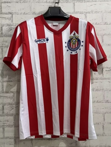 04/05 Retro Version Deportivo Guadalajara Home Red & White Thailand Soccer Jersey AAA-2041