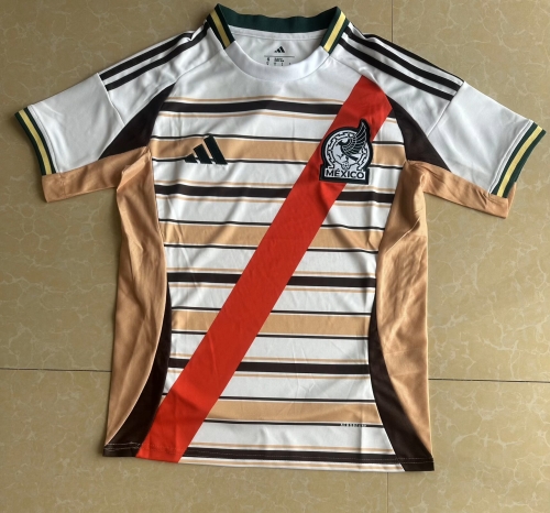 2026/27 Cartoon Version Mexico White & Orange Thailand Soccer Jersey AAA-07