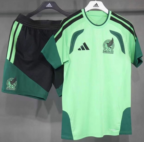 Player Version 2026/27 Mexico Green Shorts-Sleeve Thailand Training Soccer Tracksuit Uniform-703