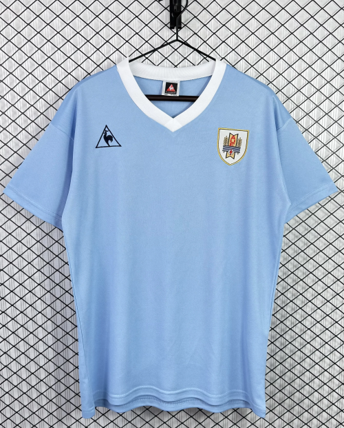 1986 Retro Version Uruguay Home Blue Thailand Soccer Jersey AAA-503