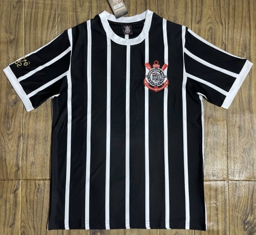1982 Retro Version Corinthians Black Thailand Soccer Jersey AAA-601